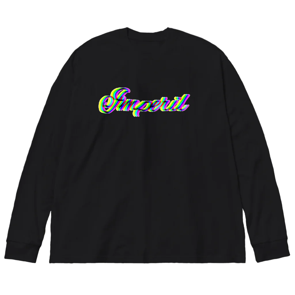 MizuriのGlitch Cat (猫グッズパーカーetc) Big Long Sleeve T-Shirt