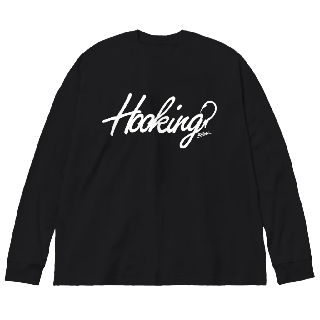 Riki Design (Okinwa Fishing style)のHooking_ロゴホワイト Big Long Sleeve T-Shirt