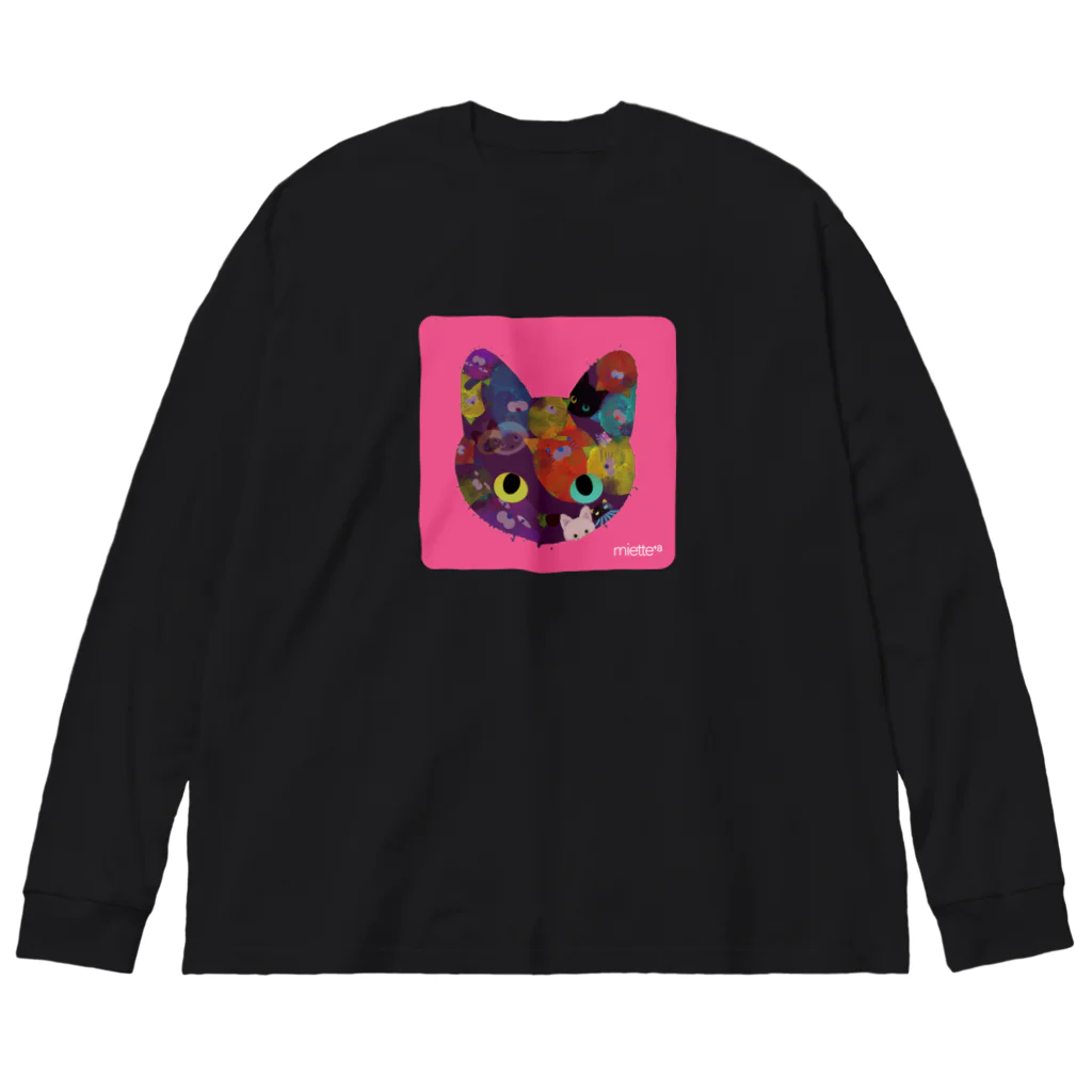 mo=kaのmiette+a×mo=ka　Pink Big Long Sleeve T-Shirt