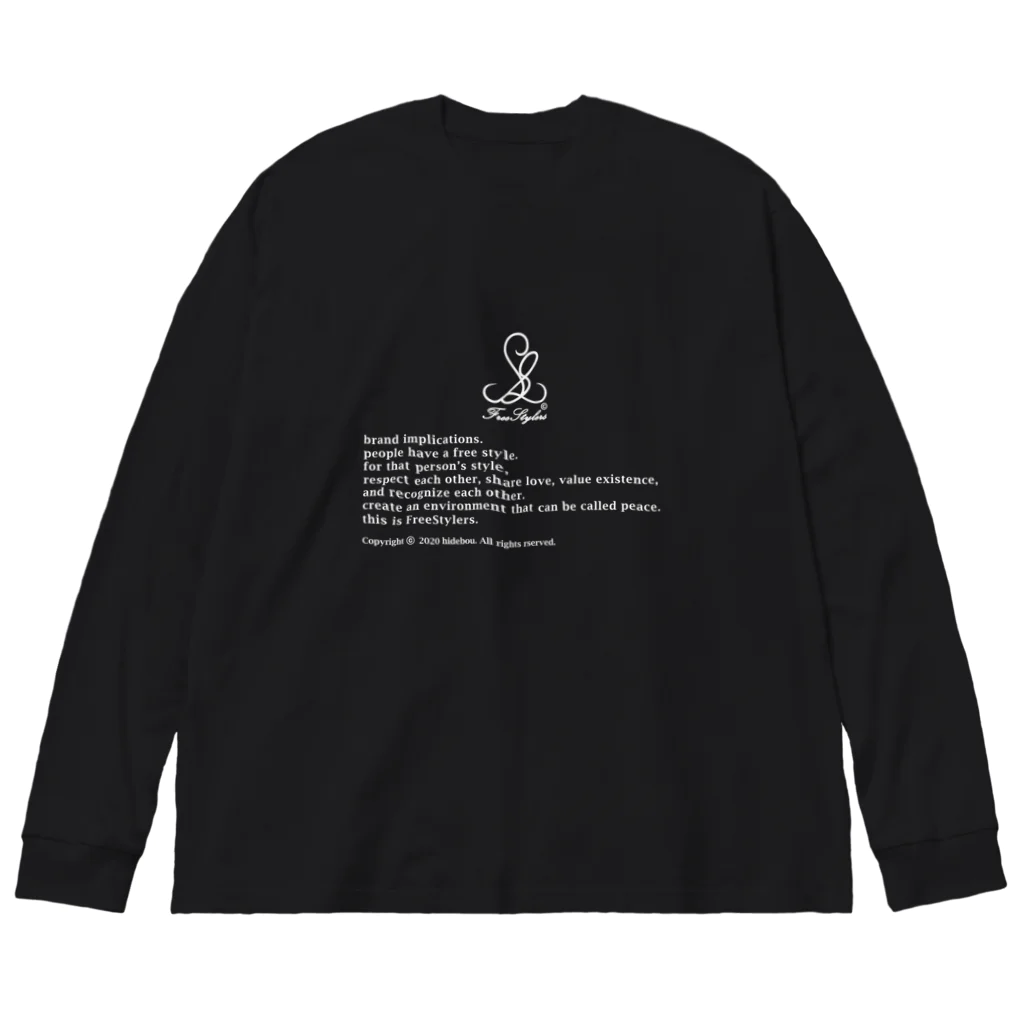 FreeStylersの【FreeStylers】style BASIC ロゴ（Black Base） ビッグシルエットロングスリーブTシャツ