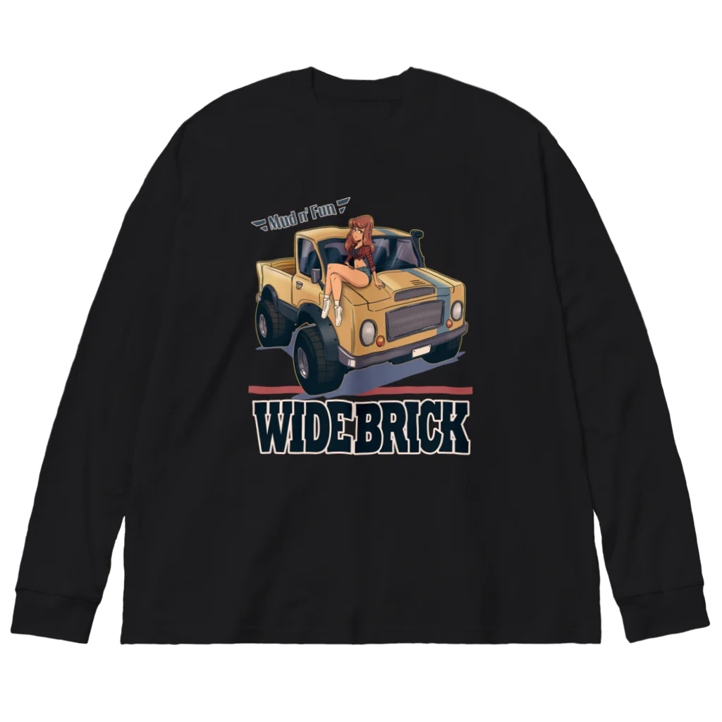 nidan-illustrationの"WIDE BRICK" Big Long Sleeve T-Shirt