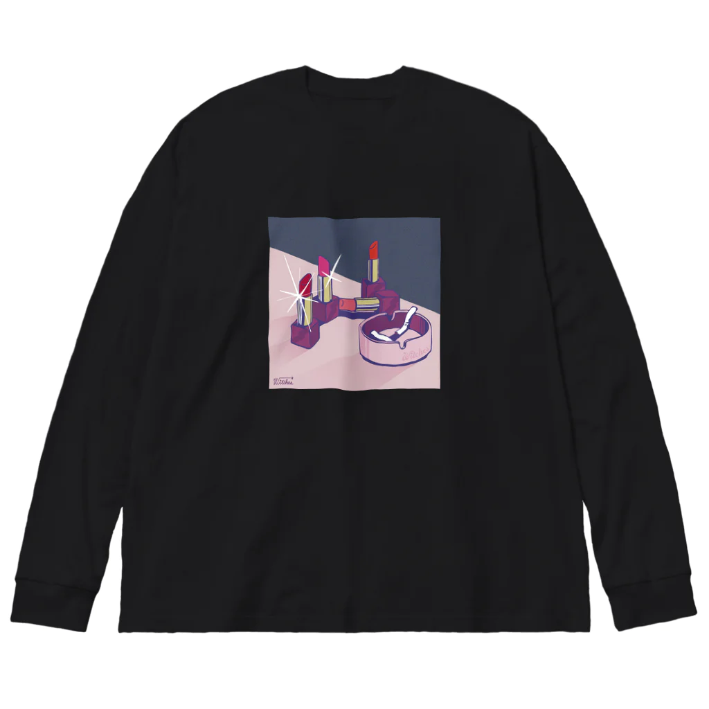 "Witches" IllustrationsのLipsticks&Cigarettes Big Long Sleeve T-Shirt