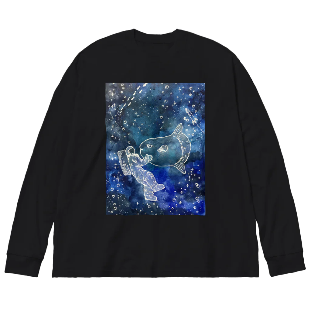 Ba-daの宇宙飛行士とマンボウの夜 Big Long Sleeve T-Shirt