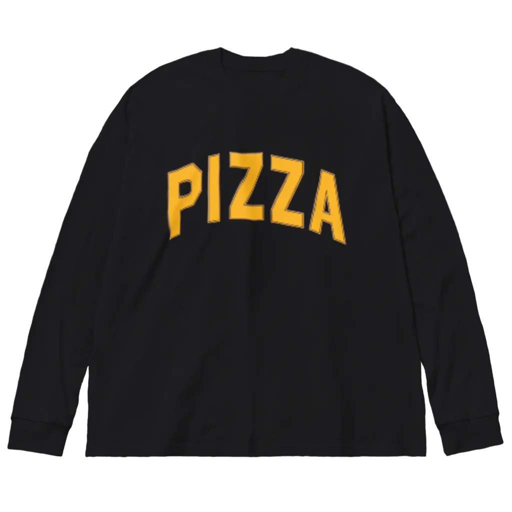 カレッジロゴ何か良いのピザカレッジ Big Long Sleeve T-Shirt