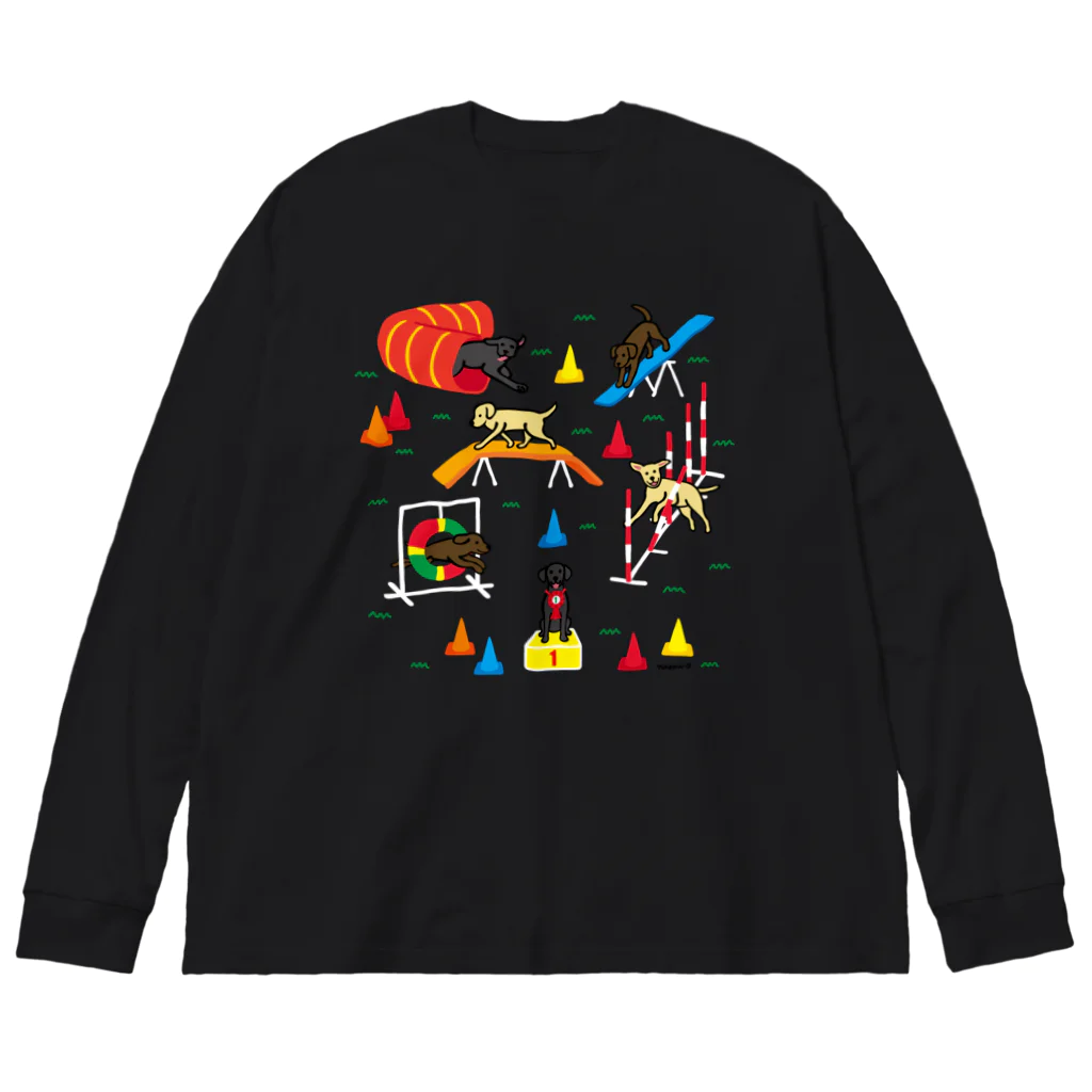 ハッピー・ラブラドールズのラブラドールアジリティ Big Long Sleeve T-Shirt