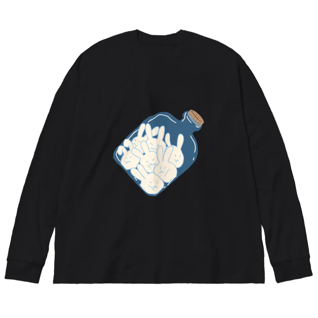 福モウフの瓶詰めうさぎ Big Long Sleeve T-Shirt