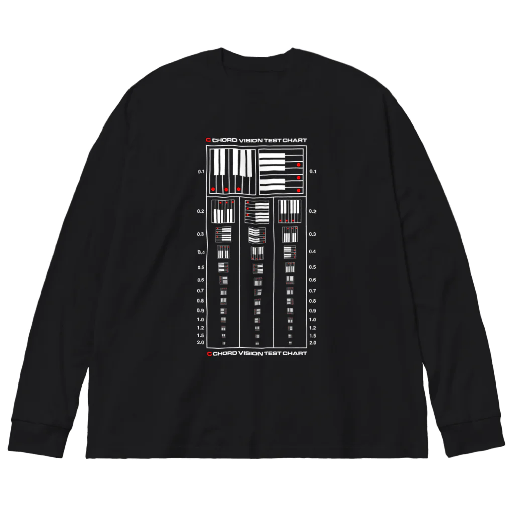 よシまるシンのCコード視力検査表 BLACK Big Long Sleeve T-Shirt