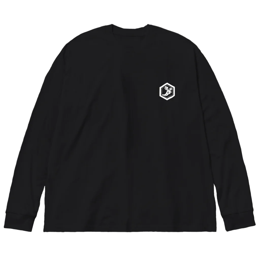 WASABI CHANNELのホワイトロゴ Big Long Sleeve T-Shirt