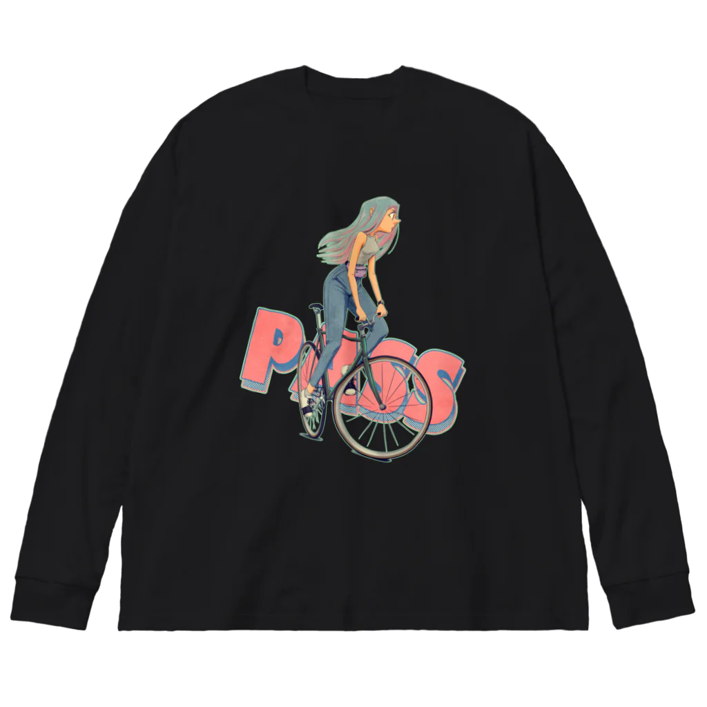 nidan-illustrationの"PASS" Big Long Sleeve T-Shirt