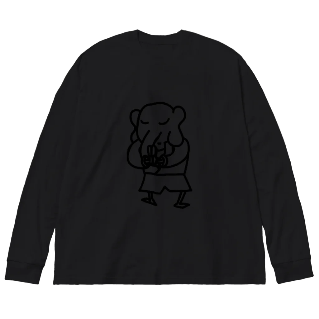 バンバンバンコク_オリジナルショップのばんぞうくん全身 Big Long Sleeve T-Shirt