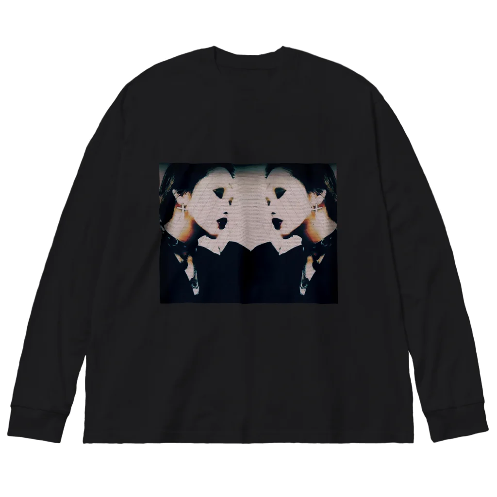 モノクロ屋敷の鬱くしいき魔界🥀（創作キャラクターTシャツ） Big Long Sleeve T-Shirt