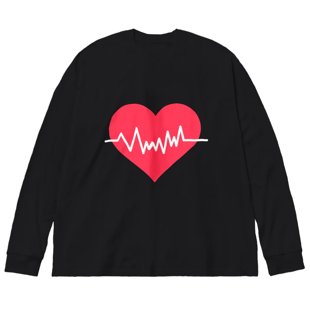 ＰａＮのHeart ECG ビッグシルエットロングスリーブTシャツ