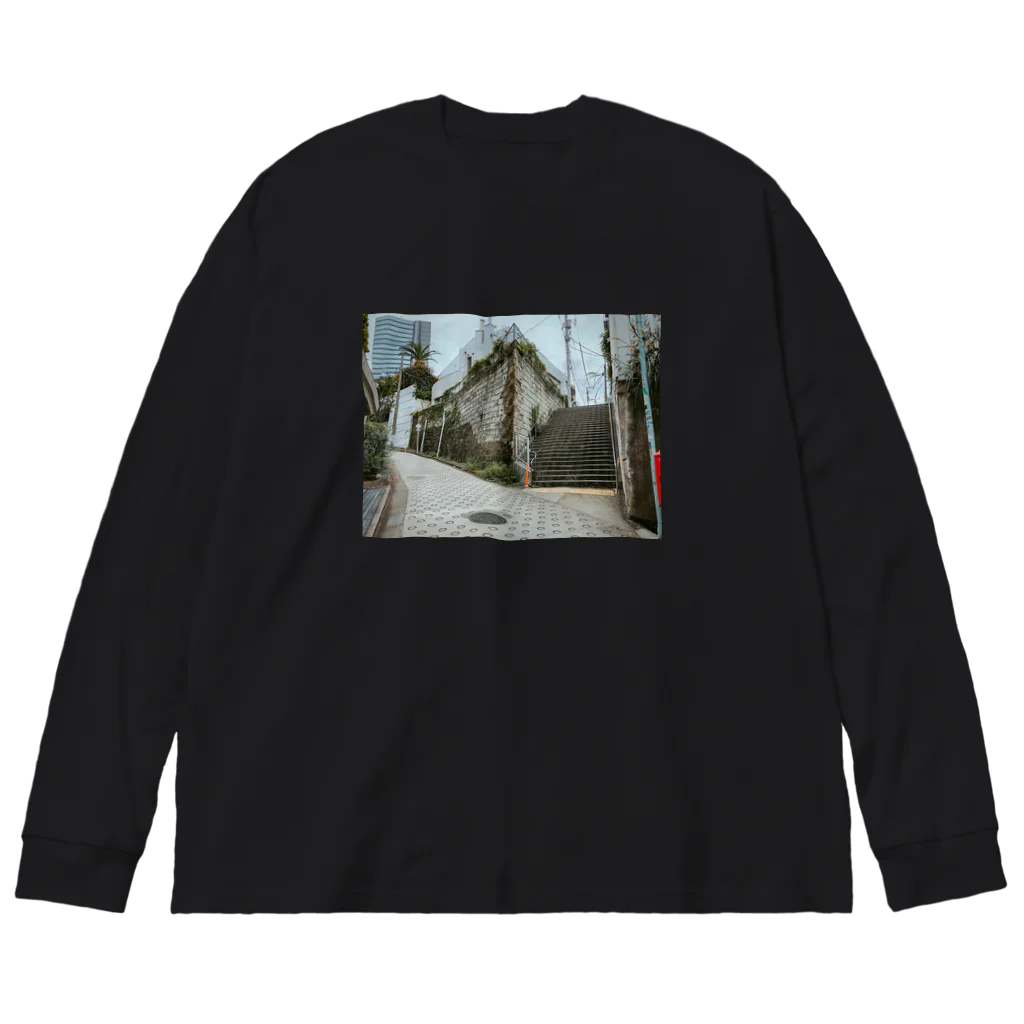 REST IN RECORDSのストリートスナップ｜坂道と階段 Big Long Sleeve T-Shirt