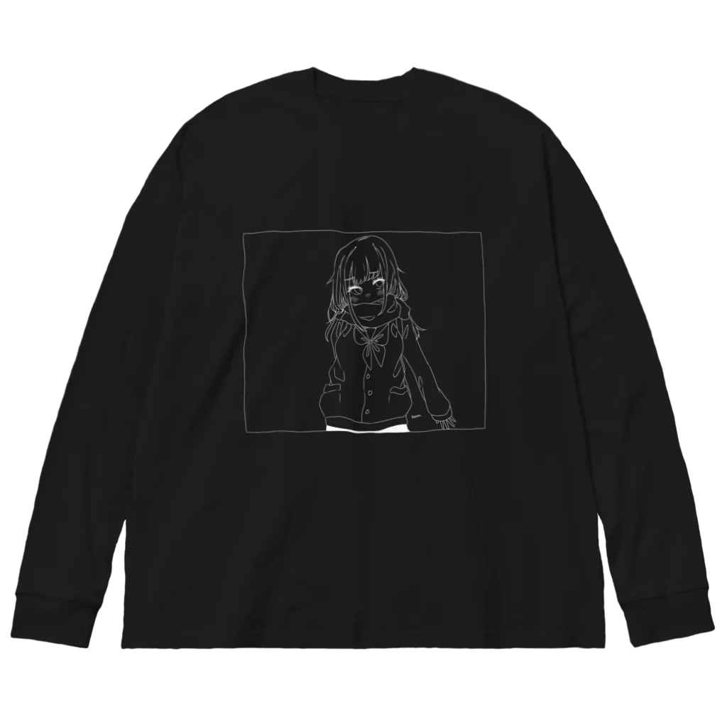 はんめおりじなるの寒いから手繋ごうよ(ホワイト Big Long Sleeve T-Shirt