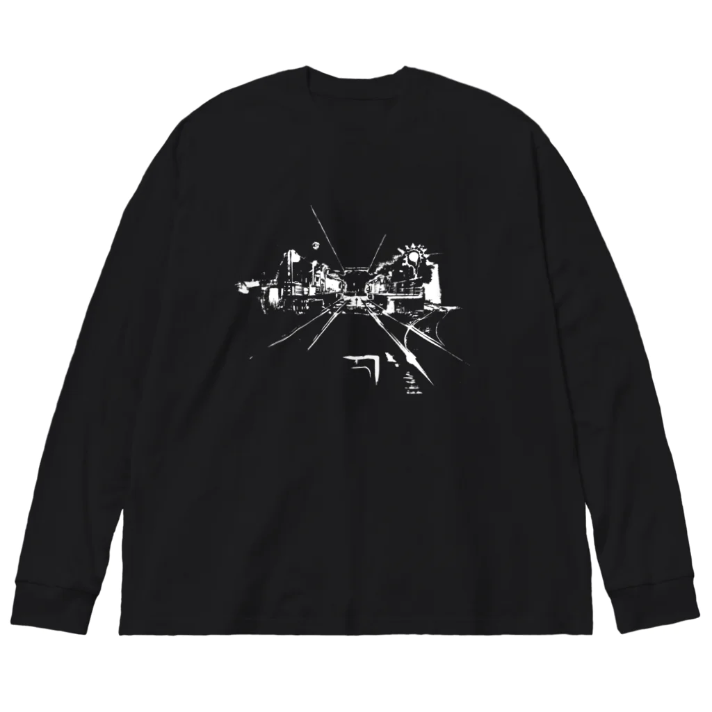 Yaukanの真夜中の線路 Big Long Sleeve T-Shirt