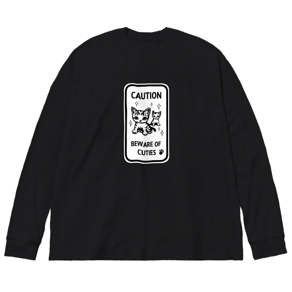 nya-mew（ニャーミュー）のこねこ出没注意！ Big Long Sleeve T-Shirt