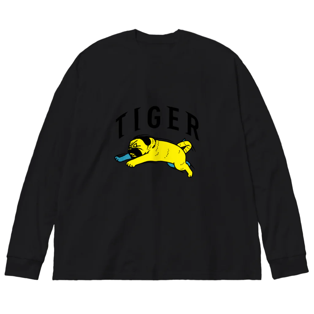 スプーキーの見えざるお店のワイルドタイガー(BUTTER YELLOW) Big Long Sleeve T-Shirt