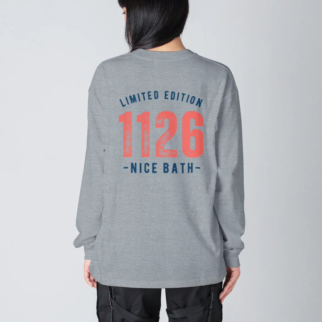 温泉グッズ@ブーさんとキリンの生活のNICE BATH（両面） Big Long Sleeve T-Shirt