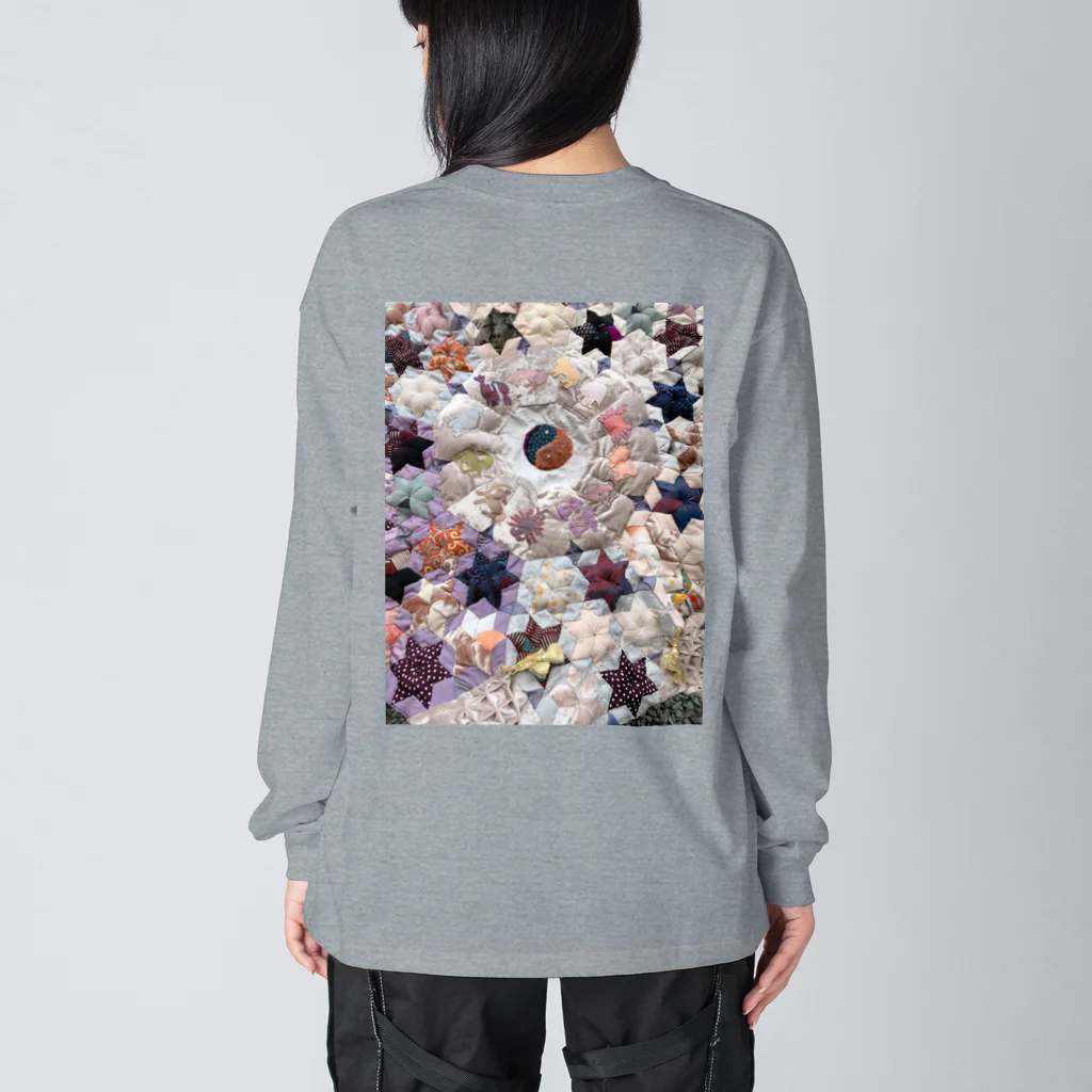 おこめっとちゃんのpatchwork quilt ビッグシルエットロングスリーブTシャツ