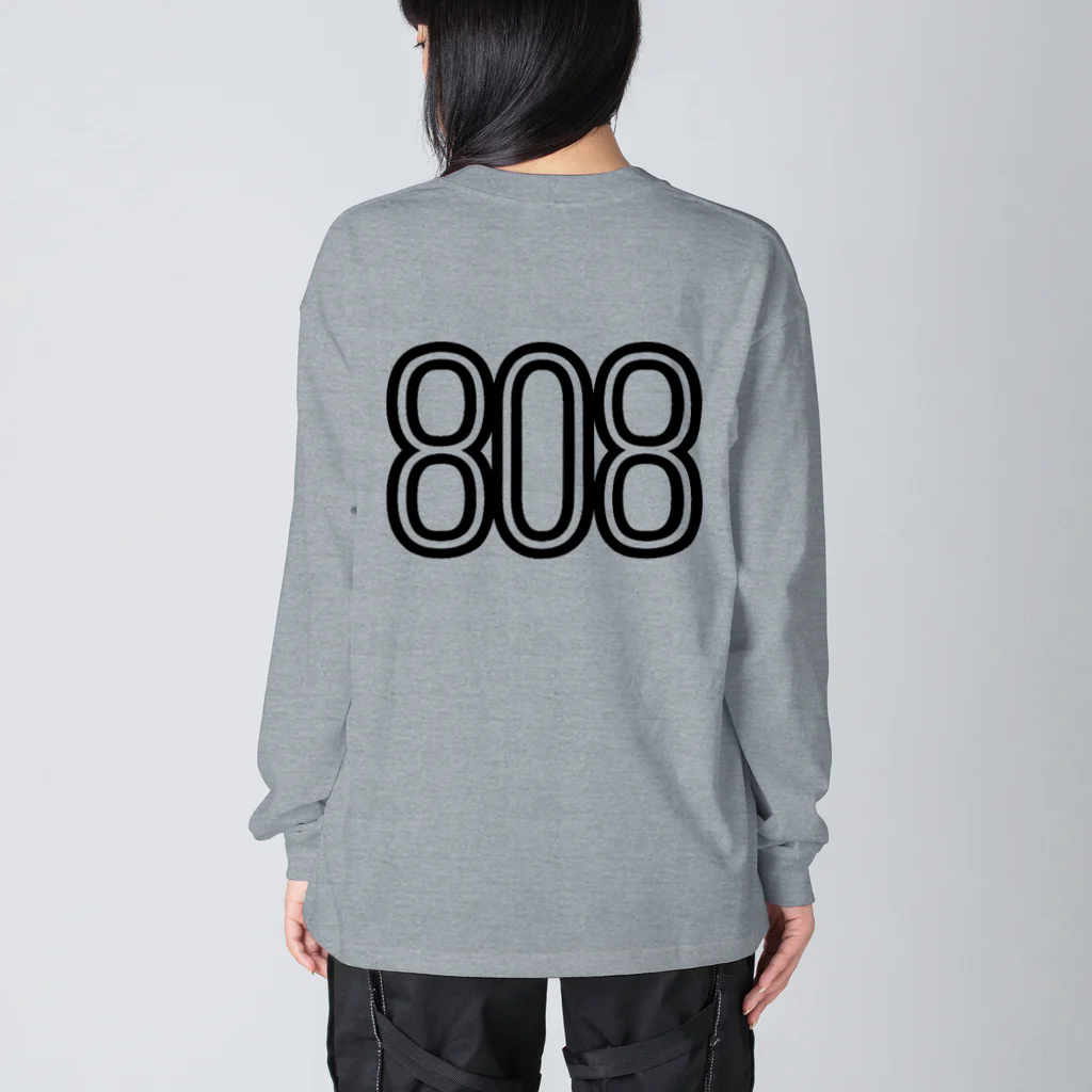 musicshop BOBの808 - BOB ※BLACK LOGO ビッグシルエットロングスリーブTシャツ