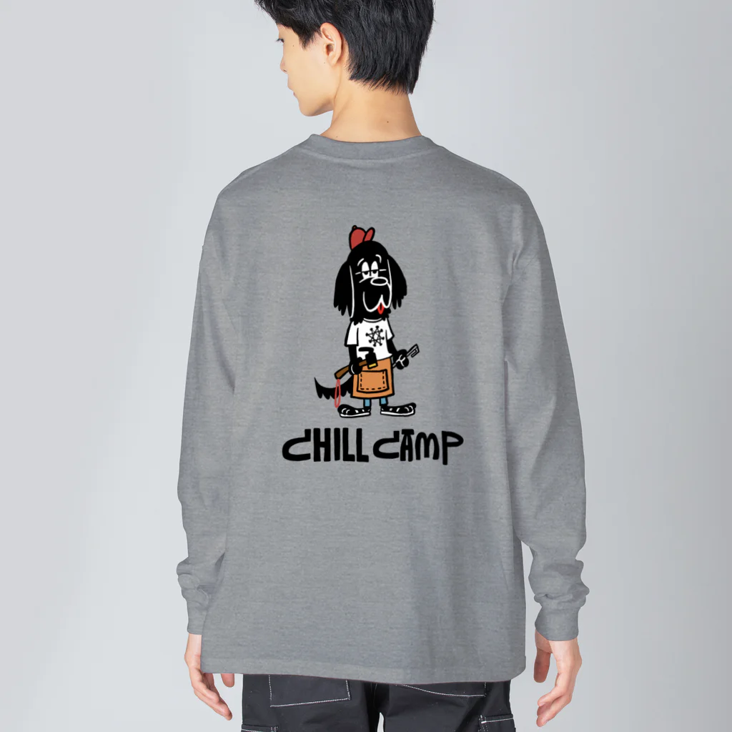 Lumiere du soleilのchill camp dog ビッグシルエットロングスリーブTシャツ