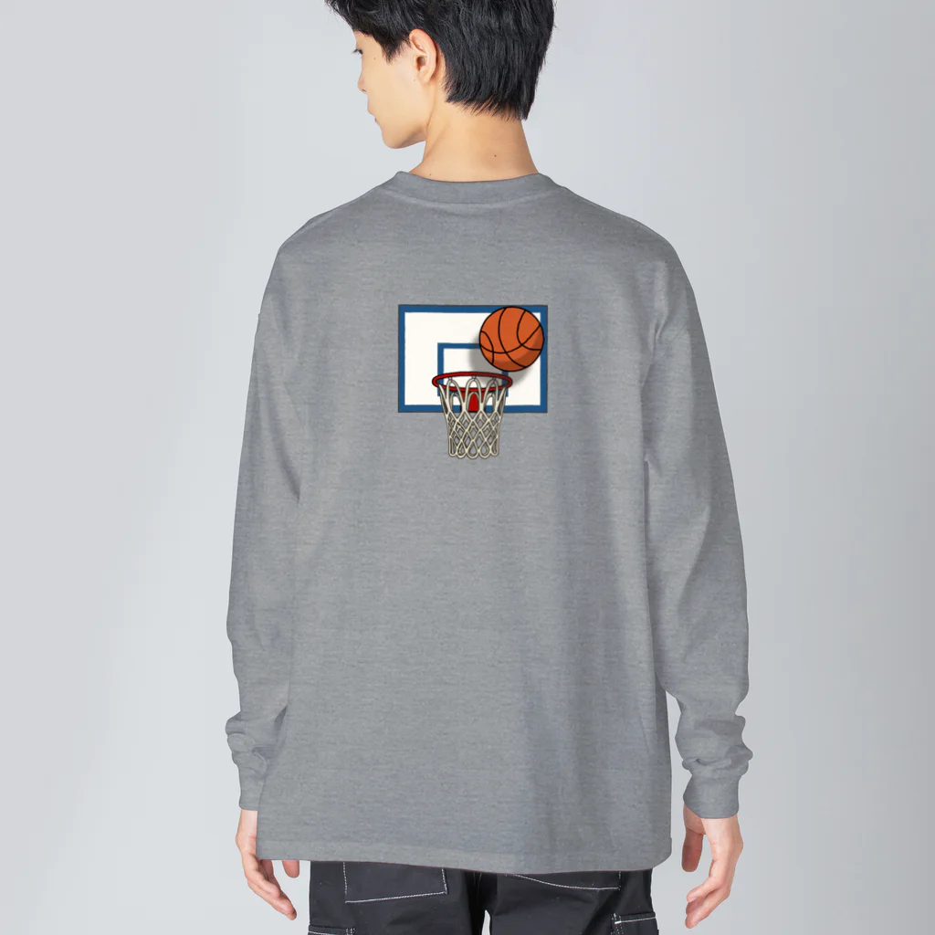 すとろべりーガムFactoryの【バックプリントver.】 バスケットゴール Big Long Sleeve T-Shirt