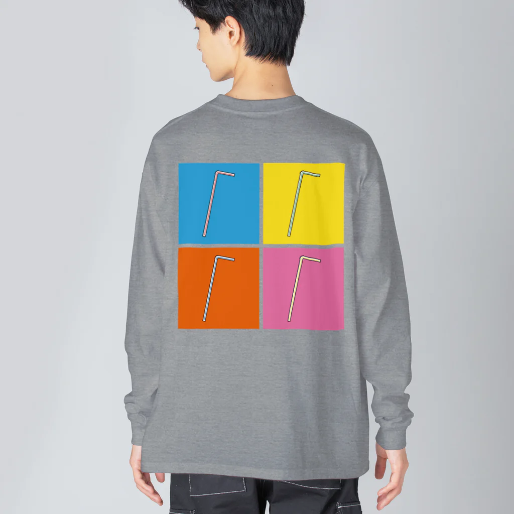 うさぎちゃんアイランドのおしゃれストロー④ Big Long Sleeve T-Shirt