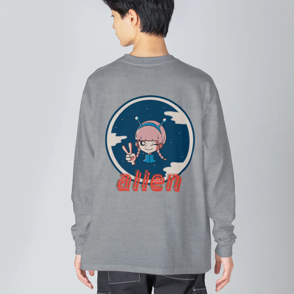 yunyungramのエイリアンガール Big Long Sleeve T-Shirt