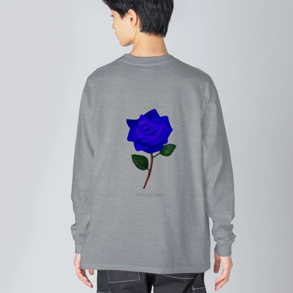 🍄ですこ🍄のBlue Rose “BRILLIANT” ビッグシルエットロングスリーブTシャツ