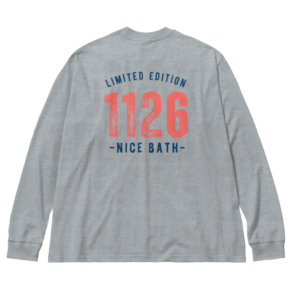 温泉グッズ@ブーさんとキリンの生活のNICE BATH（両面） Big Long Sleeve T-Shirt