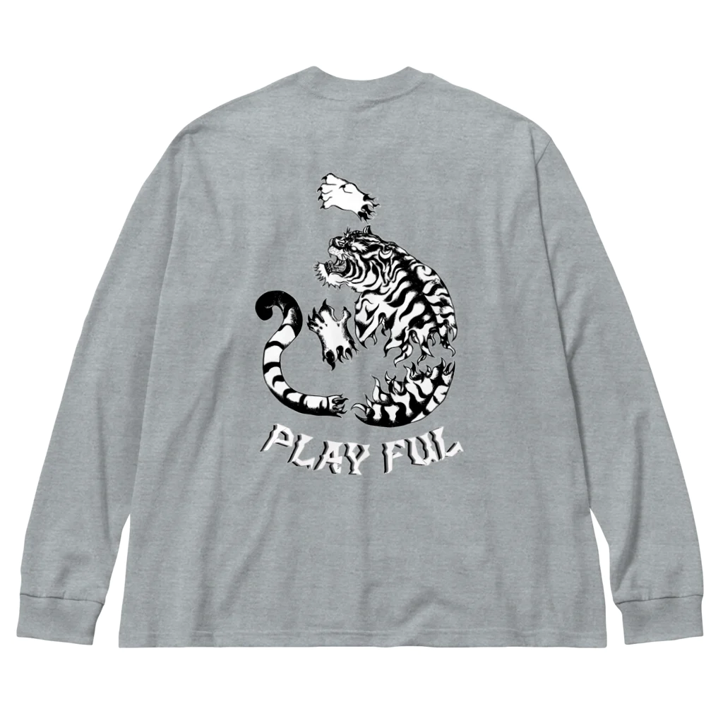 PLAY　FULのWhiteTIGER1 Big Long Sleeve T-Shirt