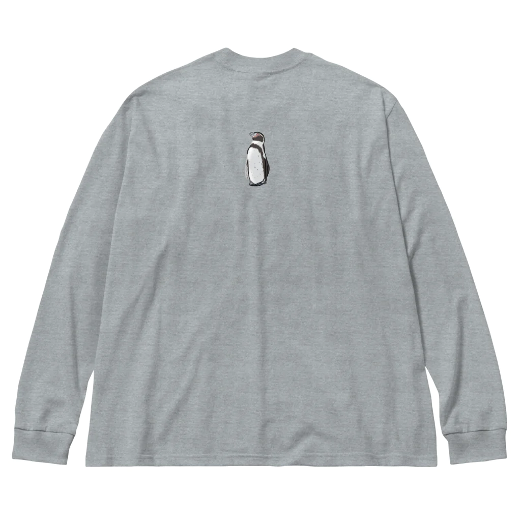 やちよ｜リアル鳥イラストのPenguin Jyanai with Penguin Big Long Sleeve T-Shirt