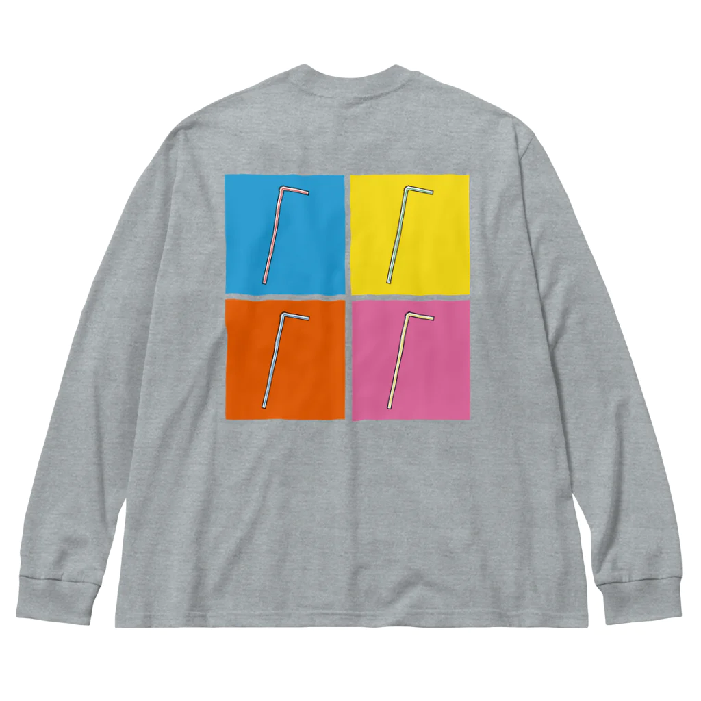 うさぎちゃんアイランドのおしゃれストロー④ Big Long Sleeve T-Shirt