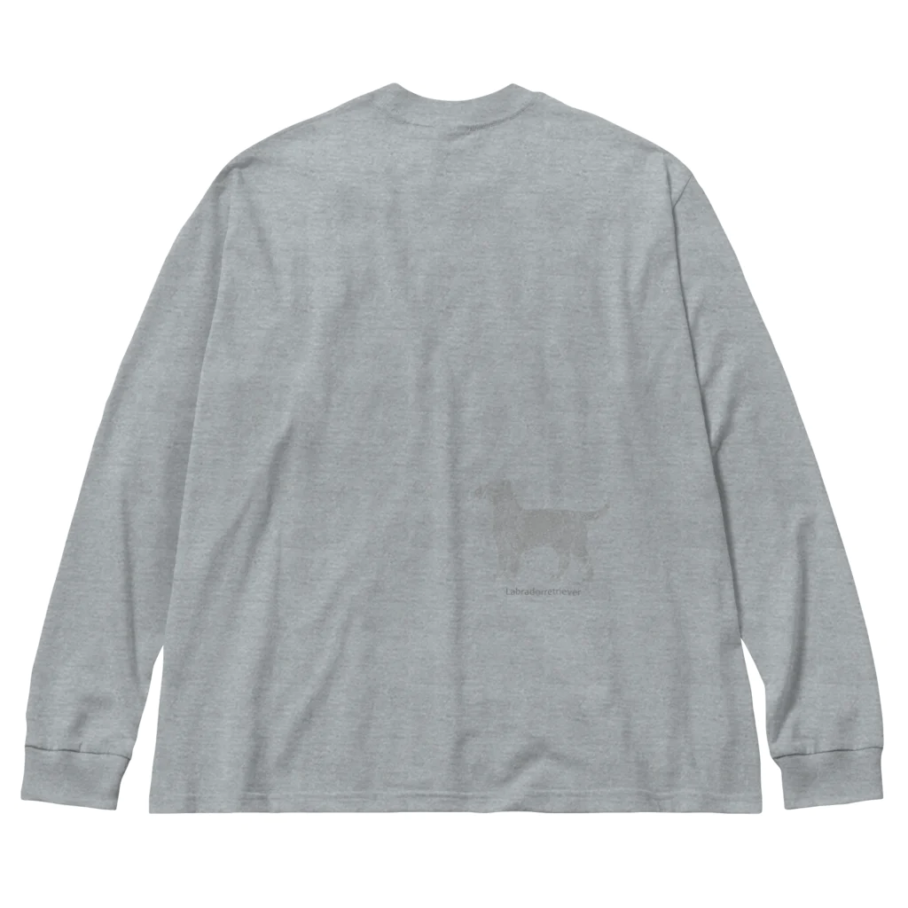 AtelierBoopの花月　ラブラドール　グレー Big Long Sleeve T-Shirt