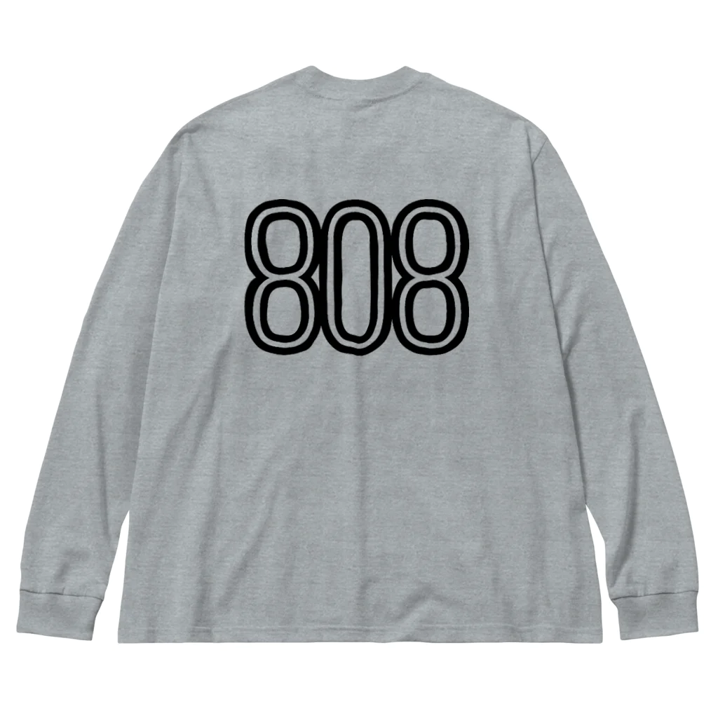 musicshop BOBの808 - BOB ※BLACK LOGO ビッグシルエットロングスリーブTシャツ
