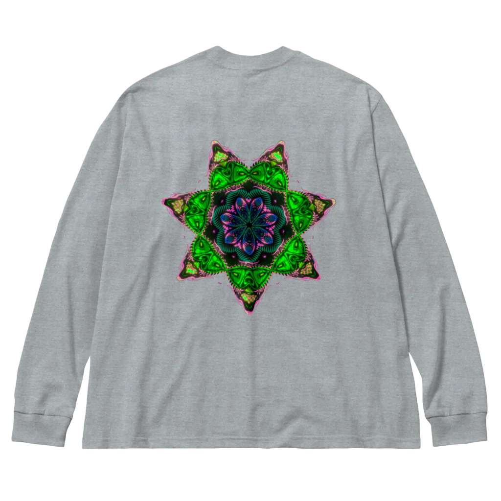 Maniac Labのサイケデリック　逆さ七芒星 Big Long Sleeve T-Shirt