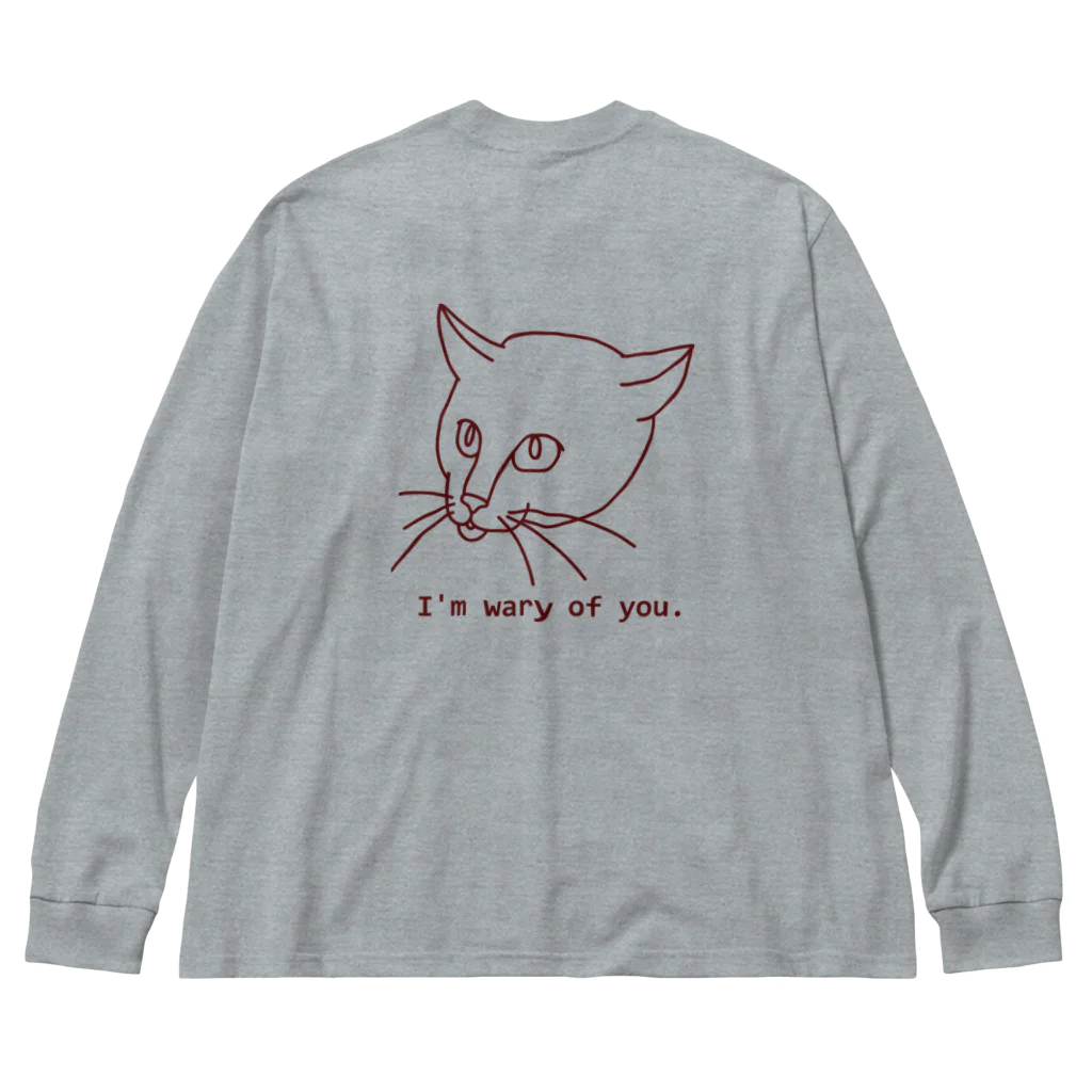 CHOTTOPOINTの警戒中の猫 Big Long Sleeve T-Shirt