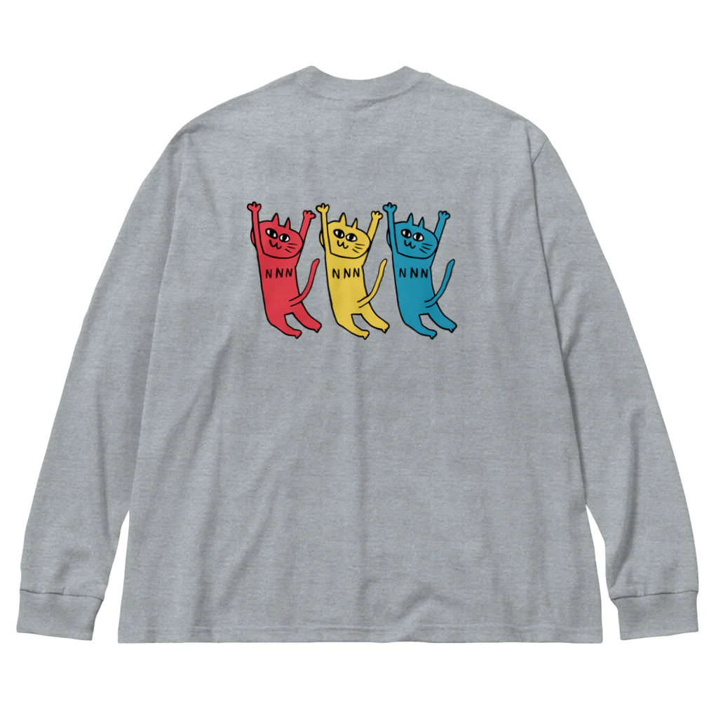 地域猫　那珂川 ねこ ネットワークの地域猫　応援デザイン　NNN限定⭐︎しばたみなみ　 Big Long Sleeve T-Shirt