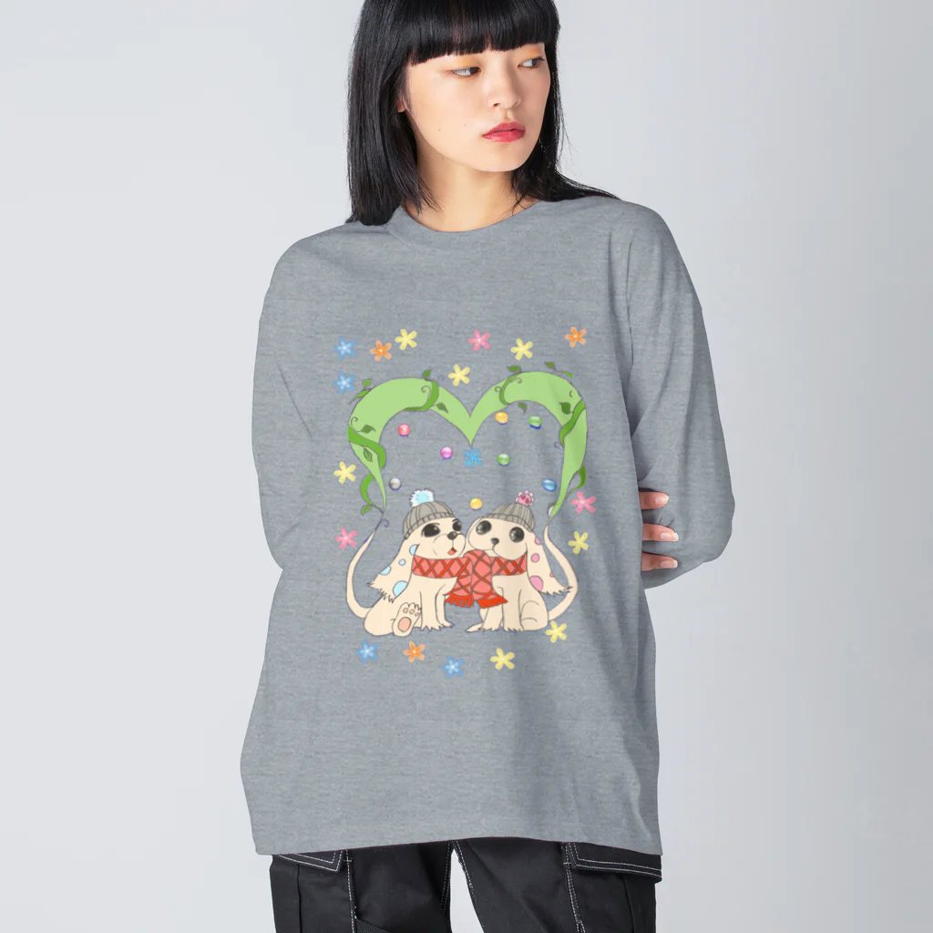 ヒイロのdog heart Big Long Sleeve T-Shirt