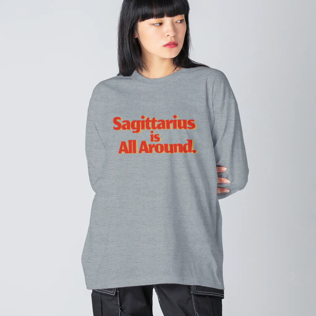 宇宙の真理ナビゲーターSunsCrystal's Shopの【射手座】Sagittarius is All Around.(いて座はそこかしこに) Big Long Sleeve T-Shirt