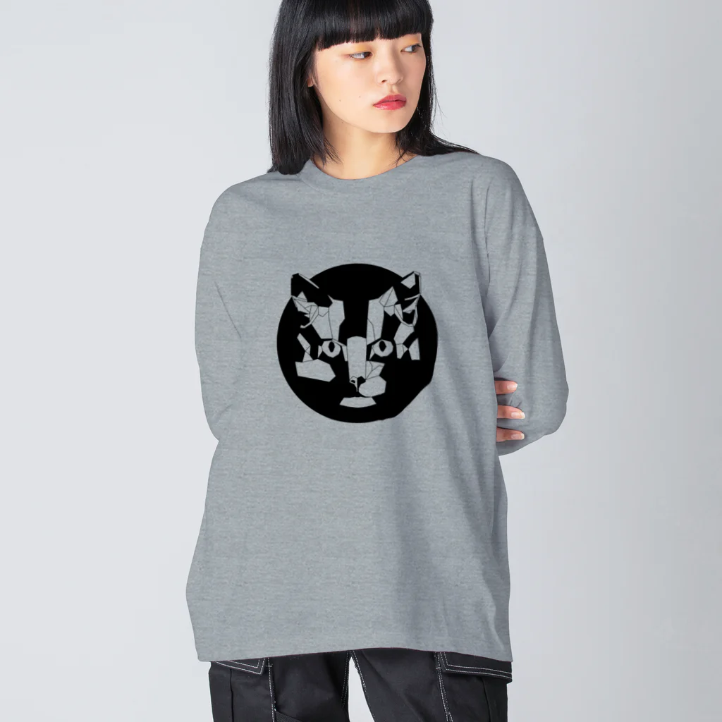 Fontaのジオメトリック猫 Big Long Sleeve T-Shirt