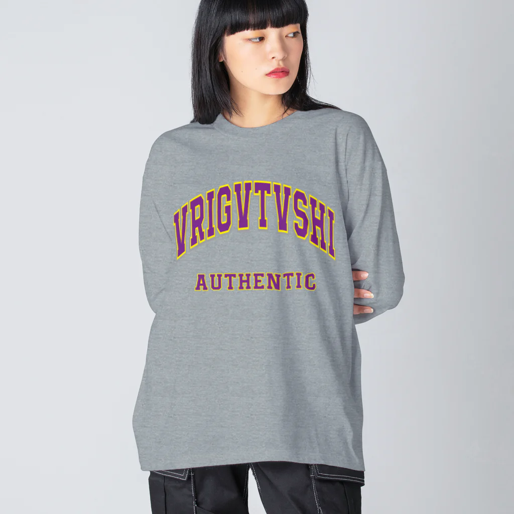 VRIGVTVSHI のOLD SCHOOL"AUTHENTIC" GRAY Big Long Sleeve T-Shirt