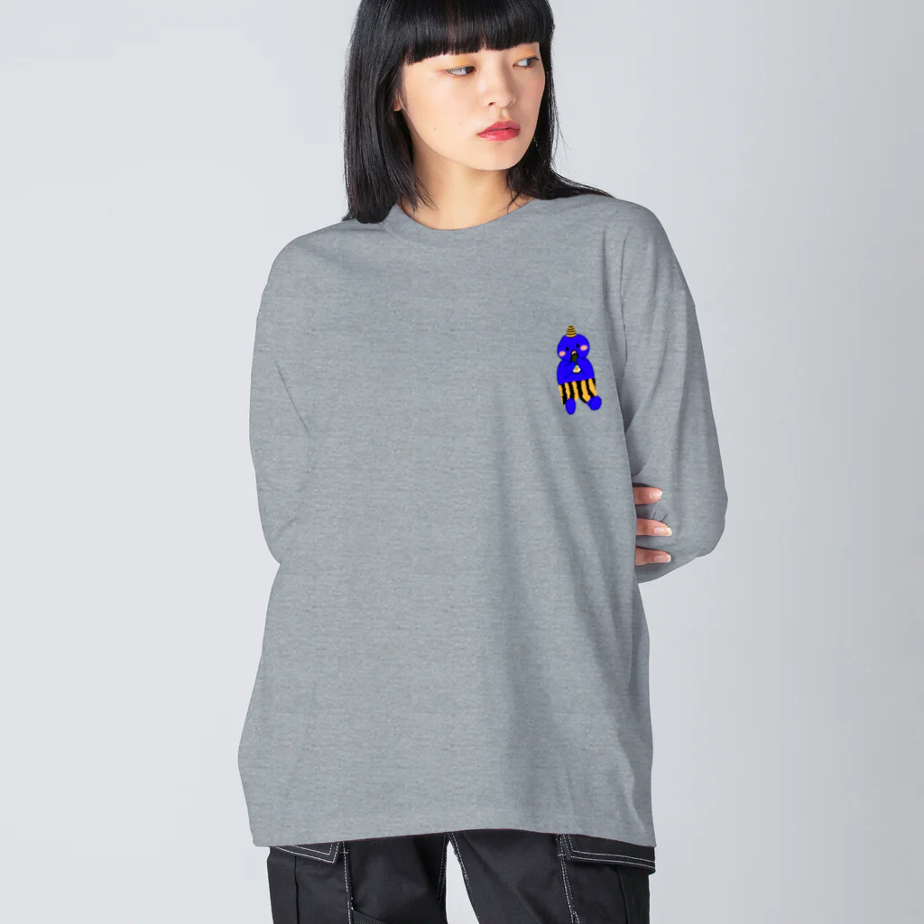 Lily bird（リリーバード）の可愛い青鬼ちゃん② Big Long Sleeve T-Shirt