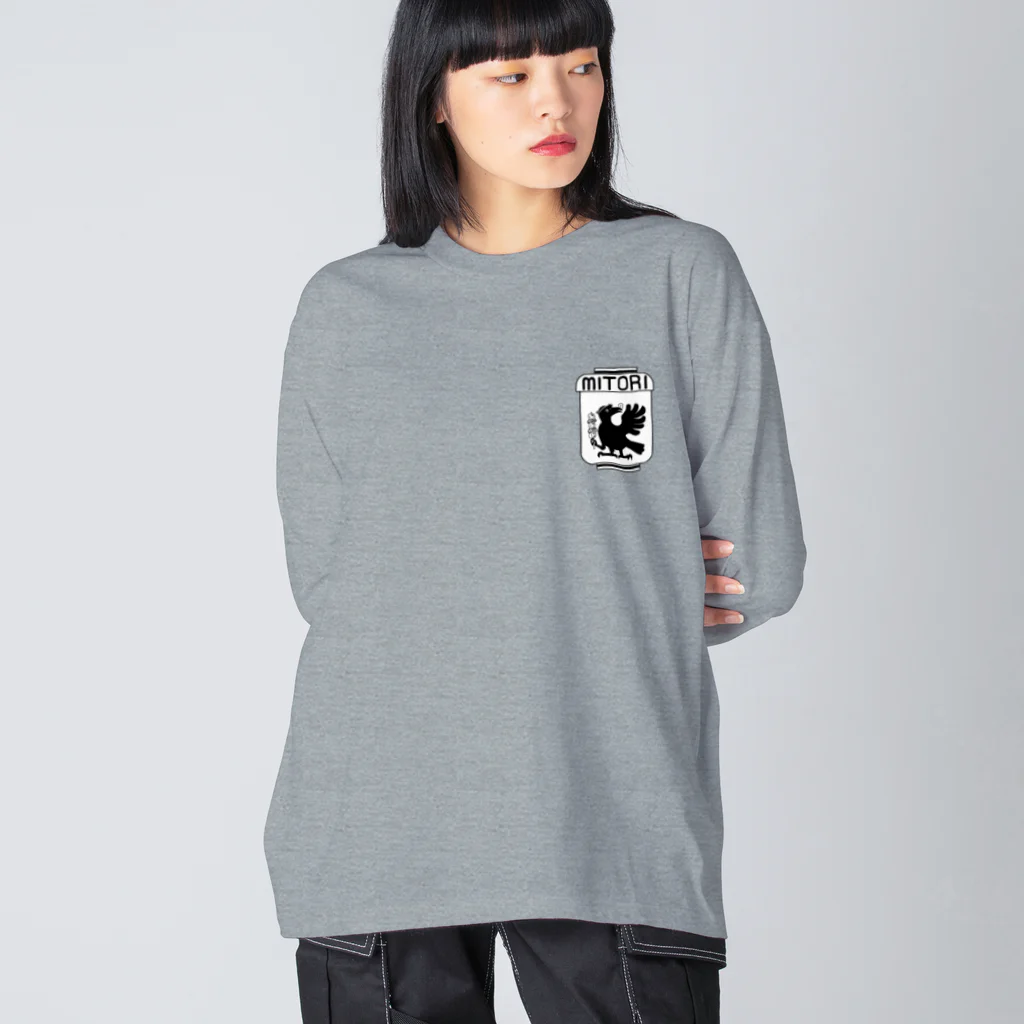 山わらふのみとりのTシャツ白 Big Long Sleeve T-Shirt