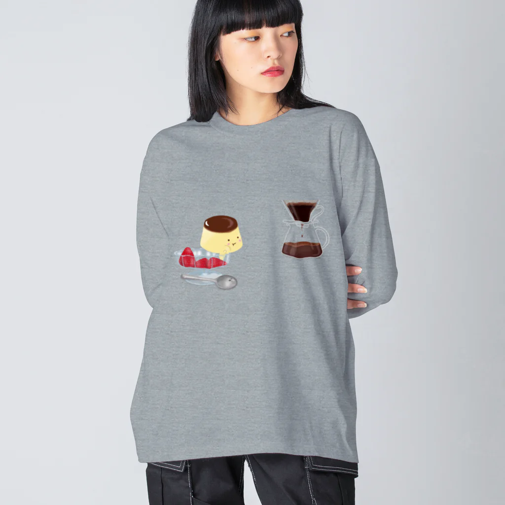 mifの物想いプリンネ🍮☕️ Big Long Sleeve T-Shirt