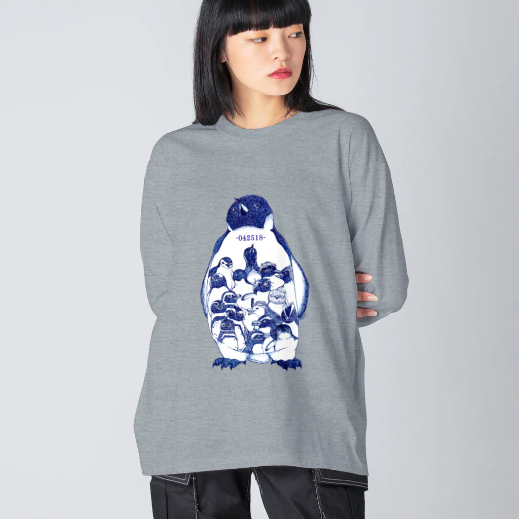 ヤママユ(ヤママユ・ペンギイナ)の-042518-World Penguins Day ビッグシルエットロングスリーブTシャツ