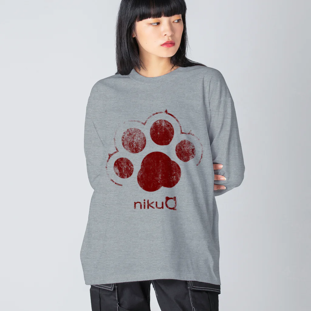 WebArtsの肉球をモチーフにしたオリジナルブランド「nikuQ」（猫タイプ）です ビッグシルエットロングスリーブTシャツ