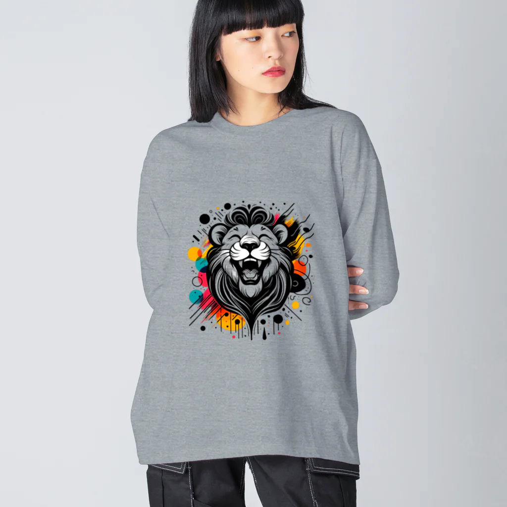 リトルスター・クローゼットの#laughing animal art ビッグシルエットロングスリーブTシャツ