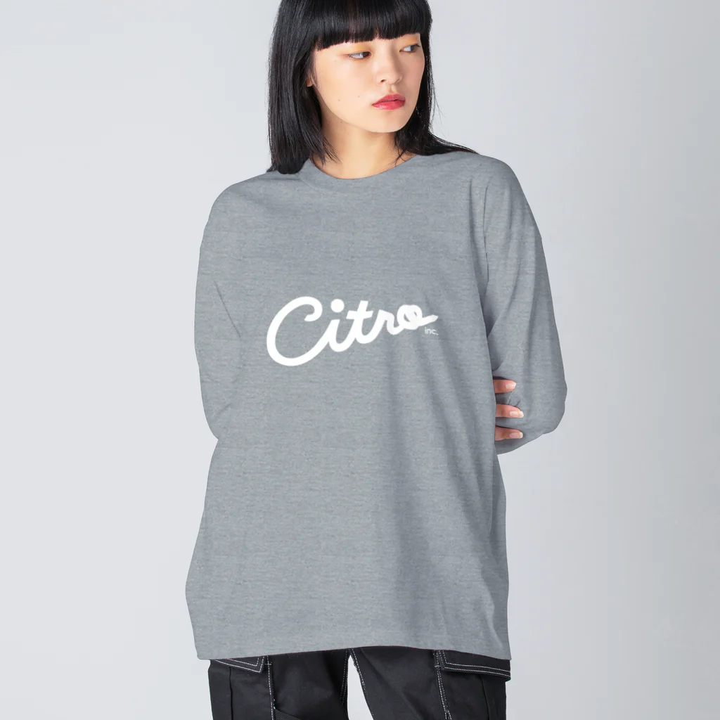 CITROのホワイトロゴ ビッグシルエットロングスリーブTシャツ