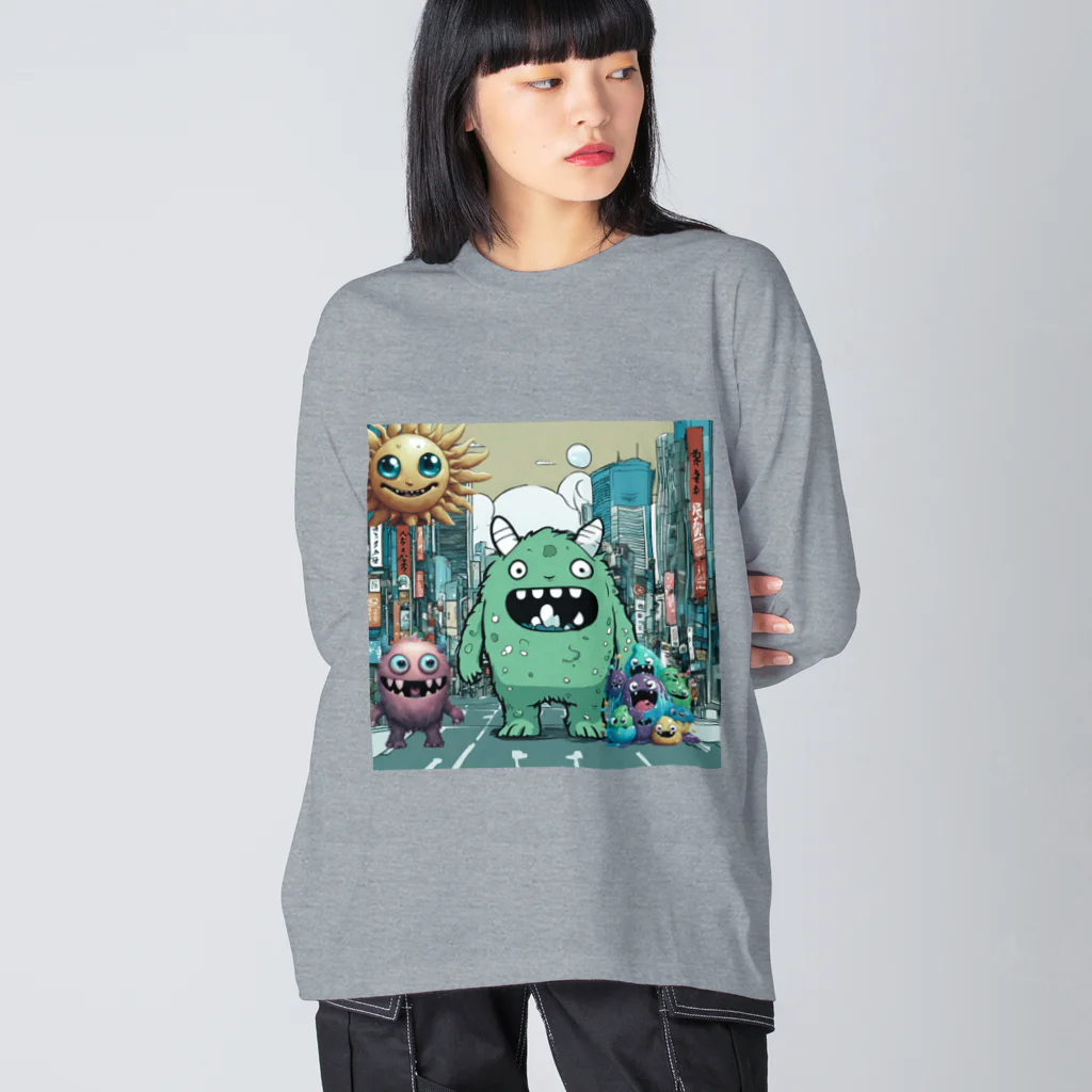 ナイトツリーショップのモンスターの行進 Big Long Sleeve T-Shirt